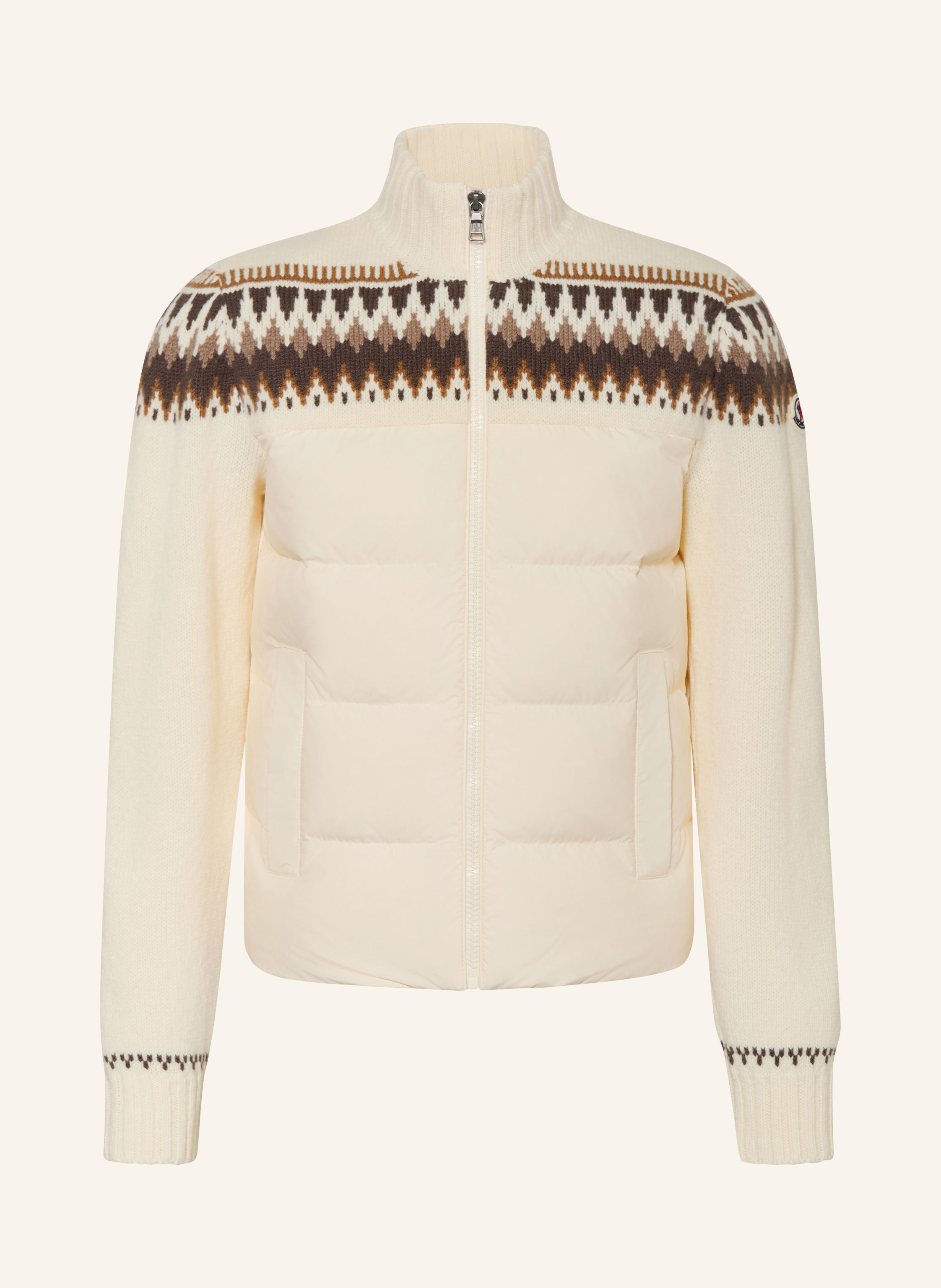 MONCLER enfant Steppjacke im Materialmix