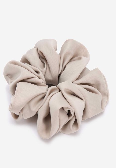 Womens Cream Extra Large Satin Scrunchie