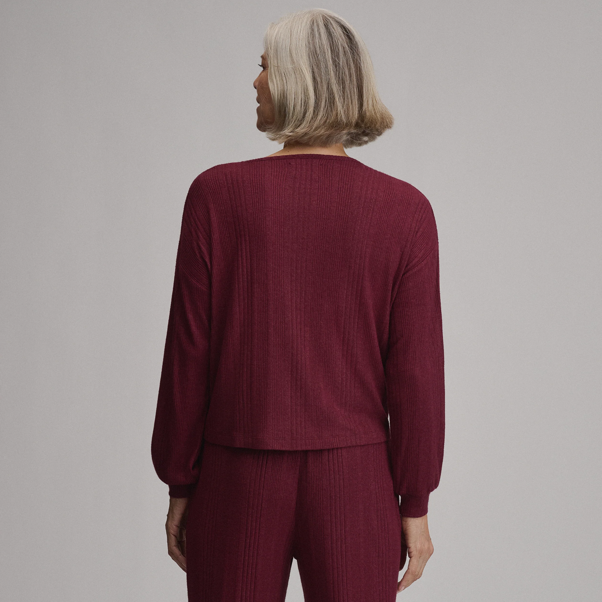 Women's Long-Sleeve Cozy Rib Crew