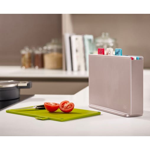 Joseph Joseph Index 4 Piece Large Chopping Board Set Silver 60134