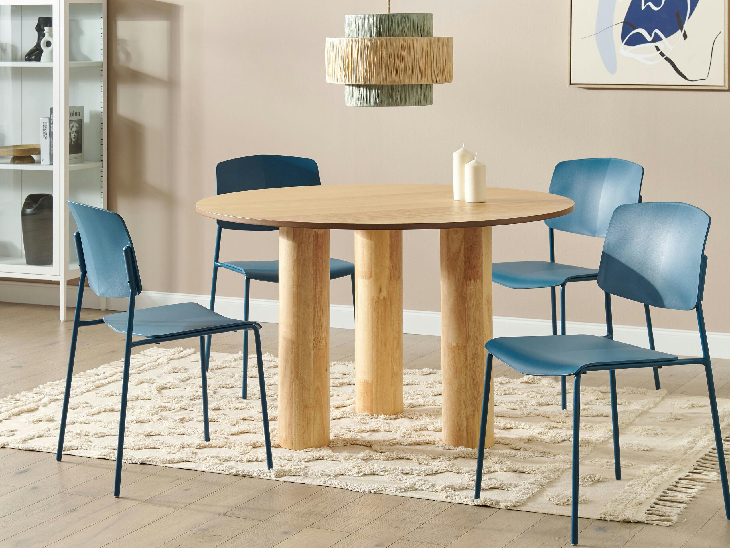 ASTORIA - Lot de 4 chaises de salle à manger bleu