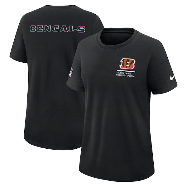 Cincinnati Bengals Nike Women's 2025 NFL Crucial Catch Tri-Blend Dri-FIT T-Shirt - Black