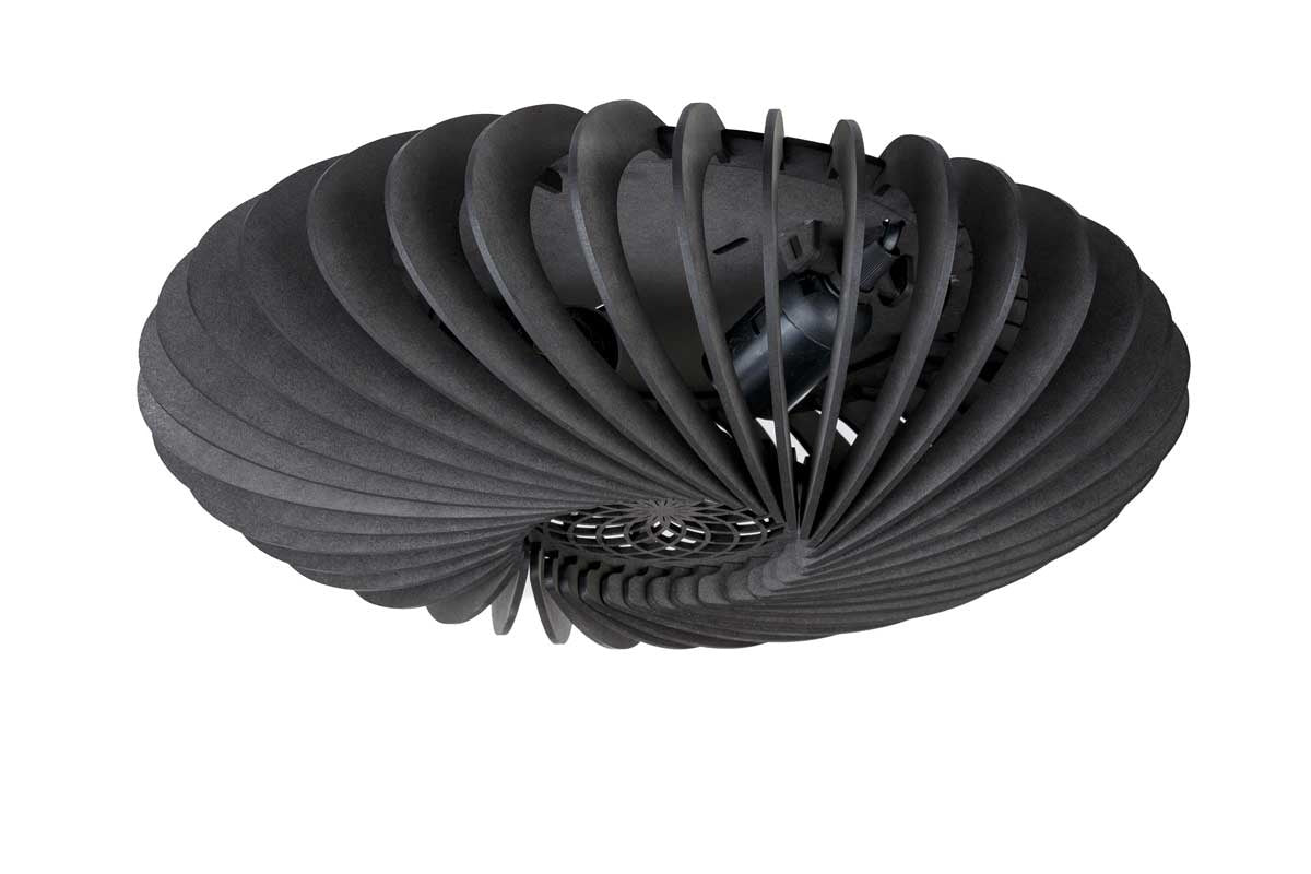 Blij Design plafondlamp Swan - 2 lichts - 48 x 13  cm - zwart