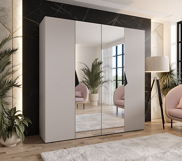 Armoire a portes battantes Sandi 2 200 x H. 202 x P. 52, 4 portes