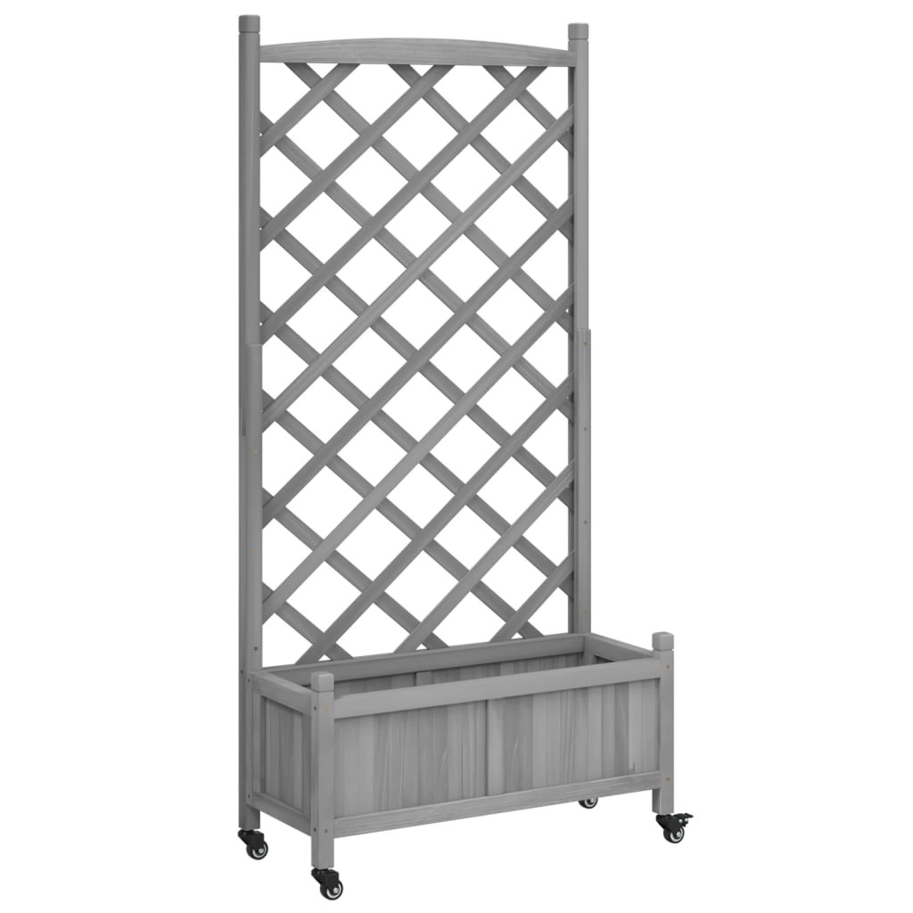 Skrzynia na rośliny Szary 75 x 35 x 157.5 cm Drewno vidaXL