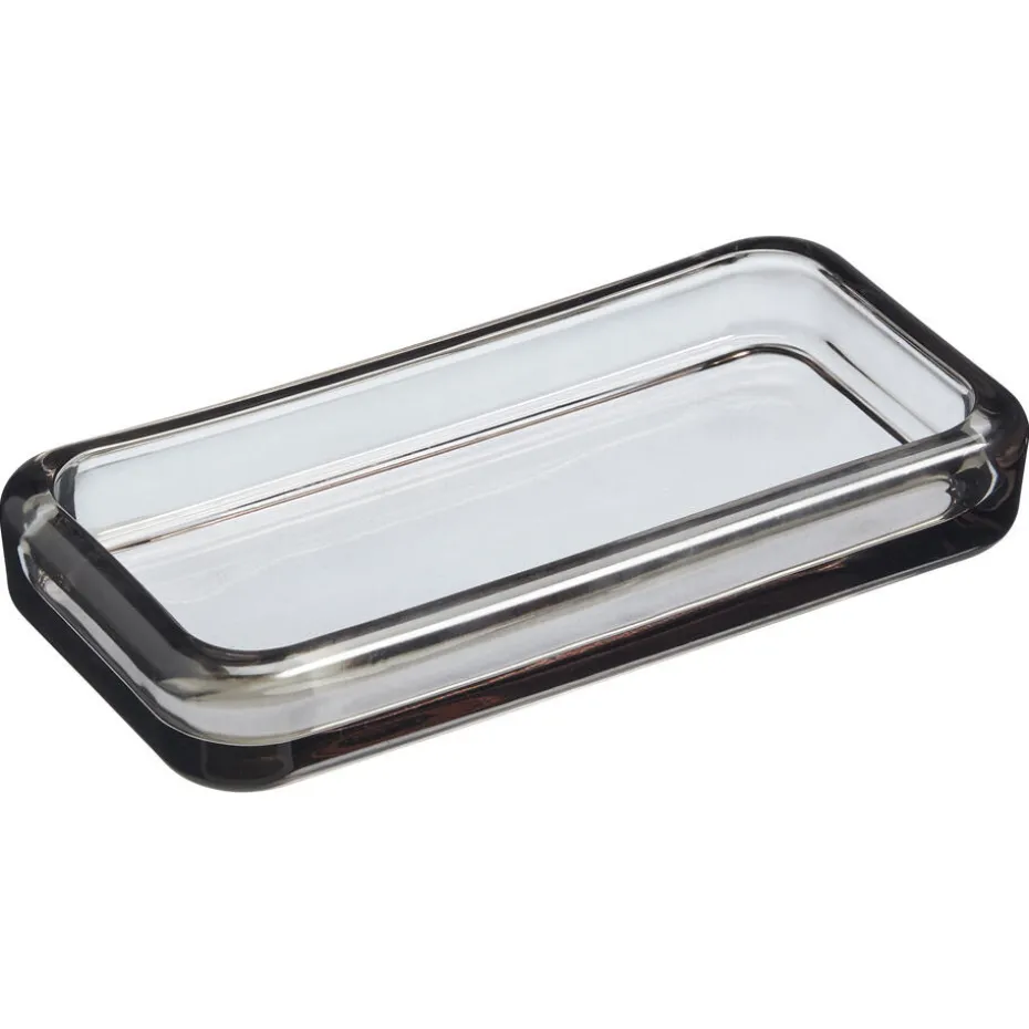 Kwantum Kaarsenplateaus | Kaarsenplateaus | Glazen Plateau Liss  Grijs