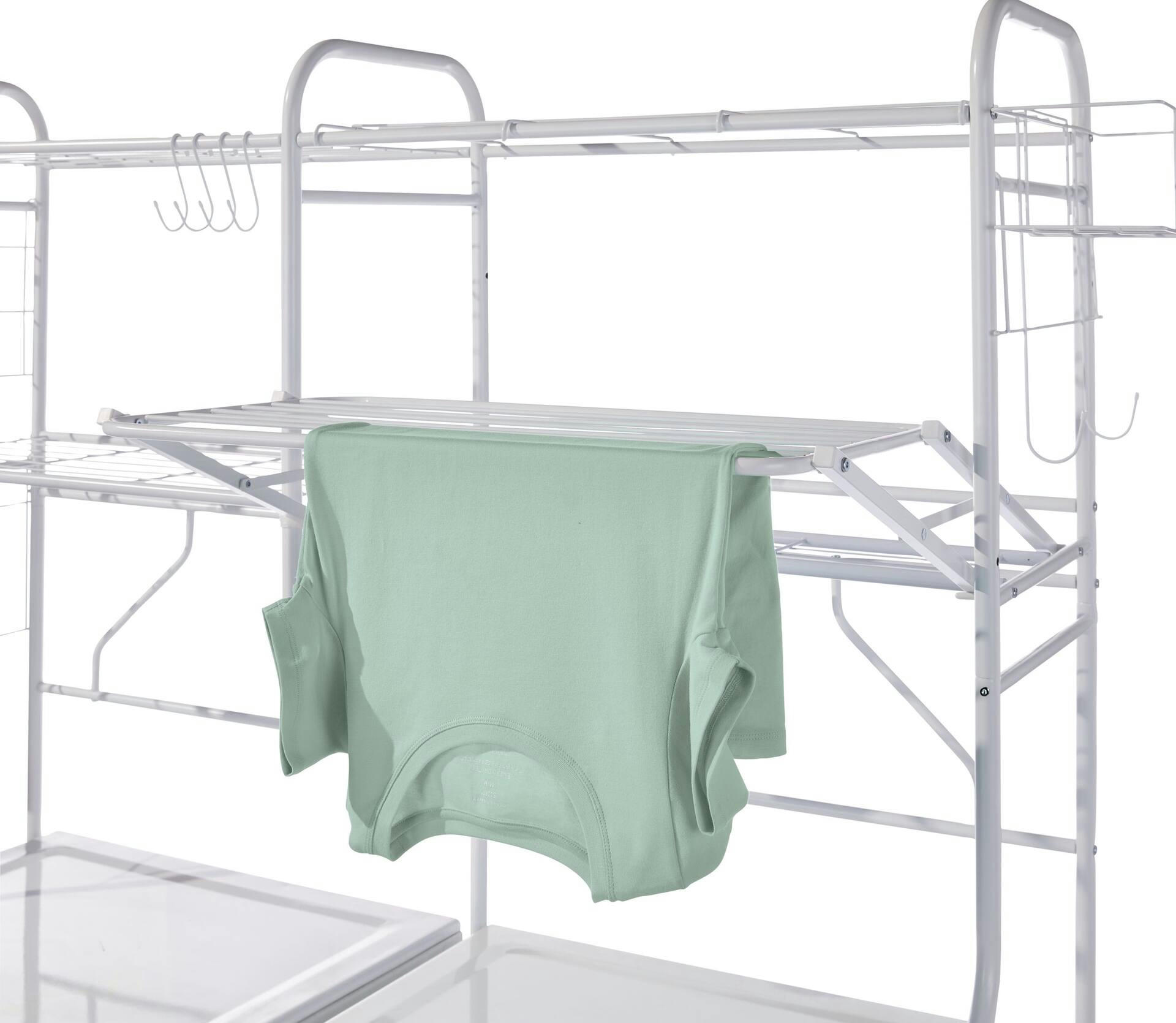 type A Linear Double-Unit Laundry Organization System, White