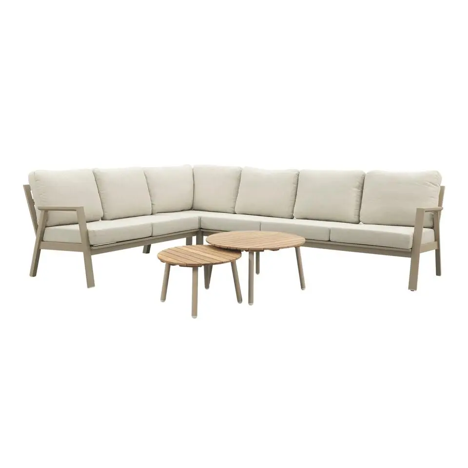 VDG Viento/Mindo hoek loungeset (3-delig) - Latte