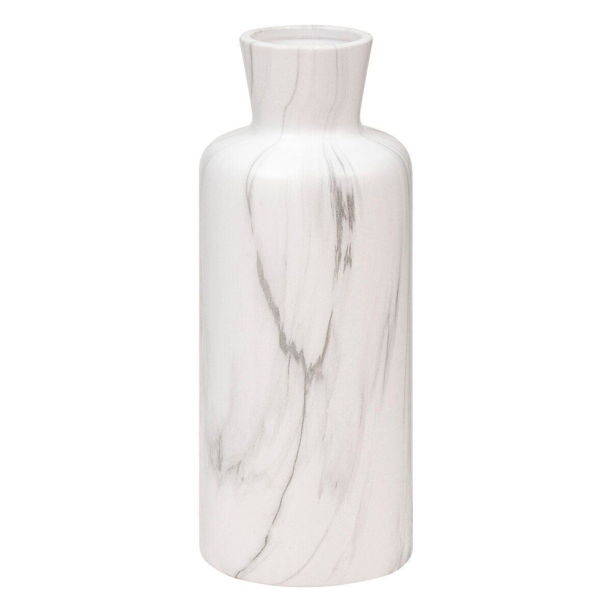 Marble-effect vase "Sao" Ceramic, Black & White, H.30 cm