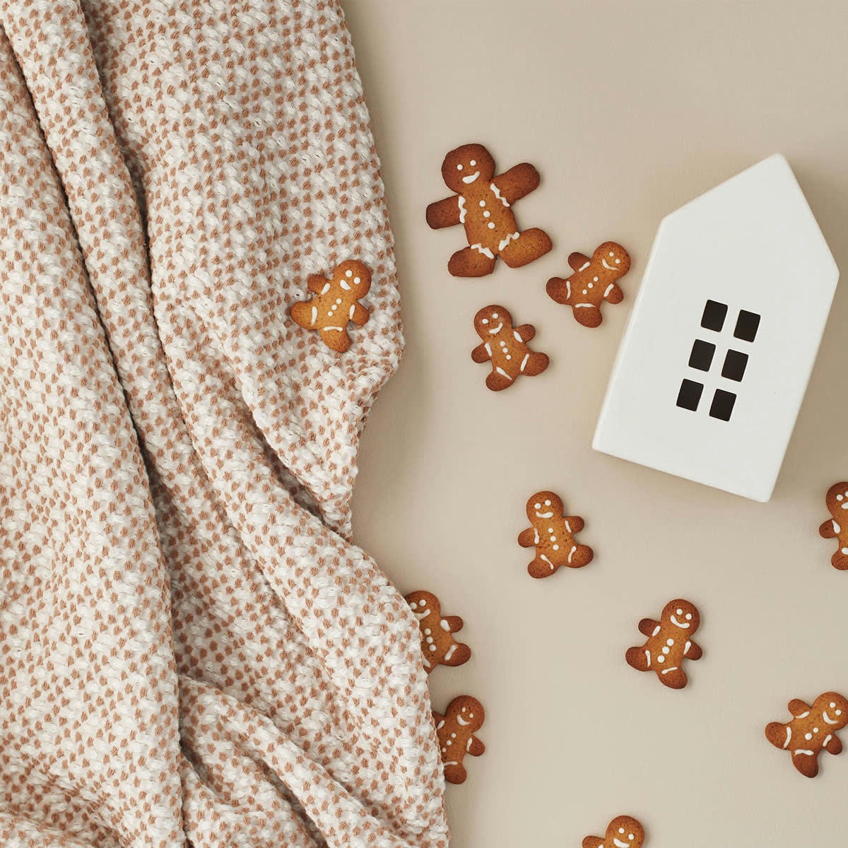 MIRAGE - Coussin en coton tissé beige 40x60