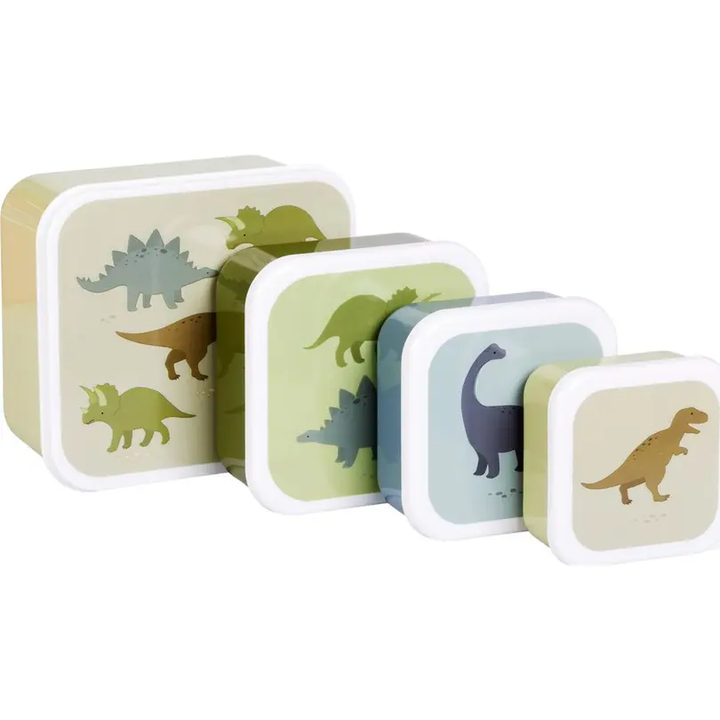 Snack-Box 4er-Set Dinosaurier