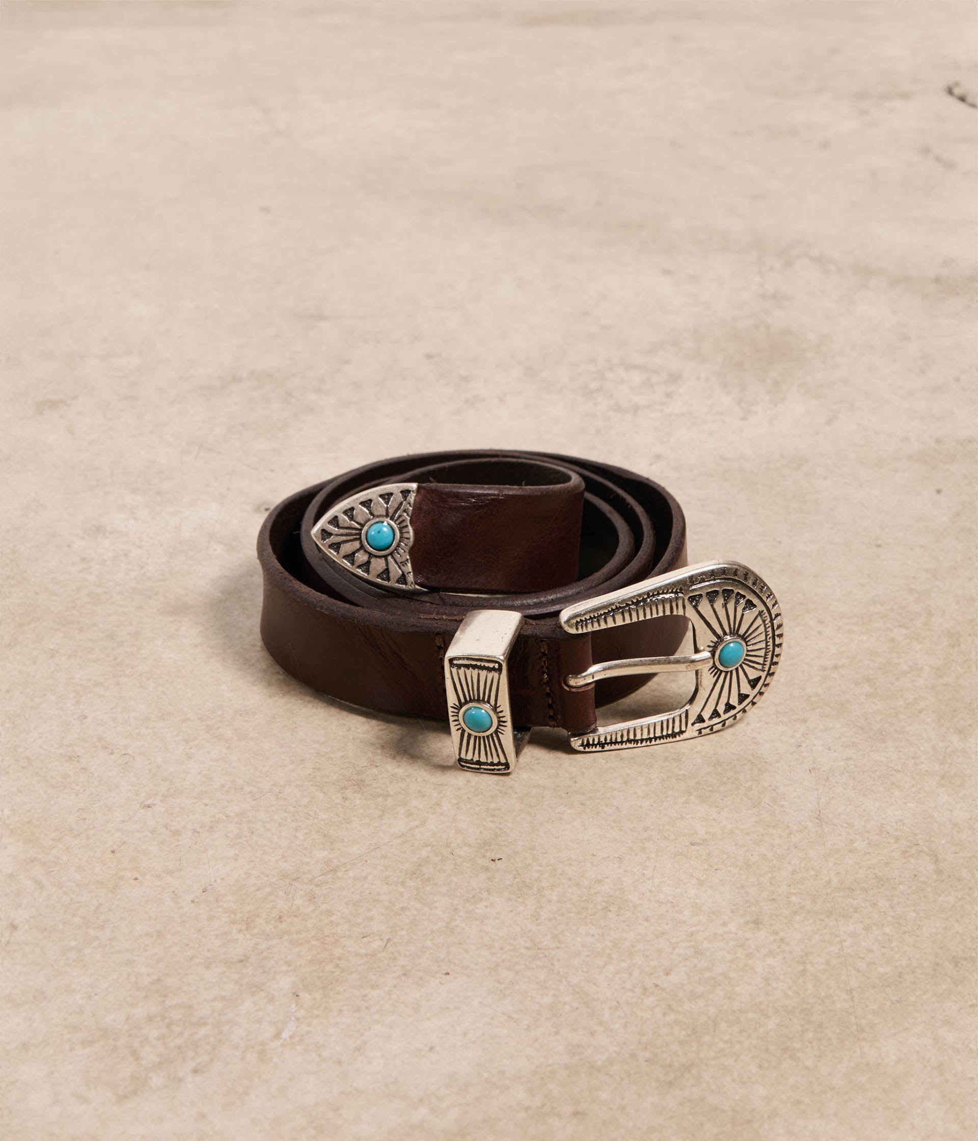 Ceinture cuir marron Parton