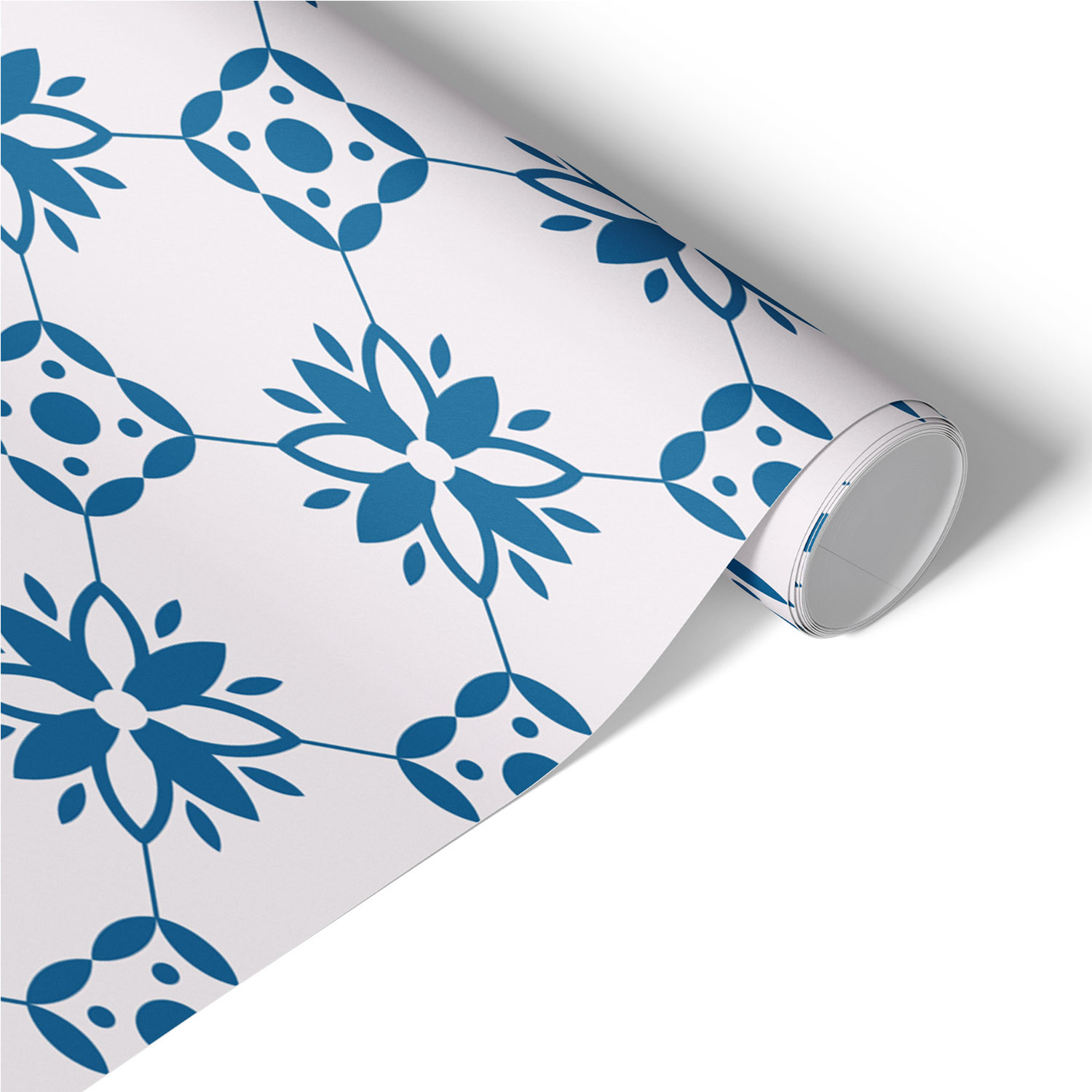 Okleina na meble Niebieskie kwiaty 50x100 Folia samoprzylepna DIY