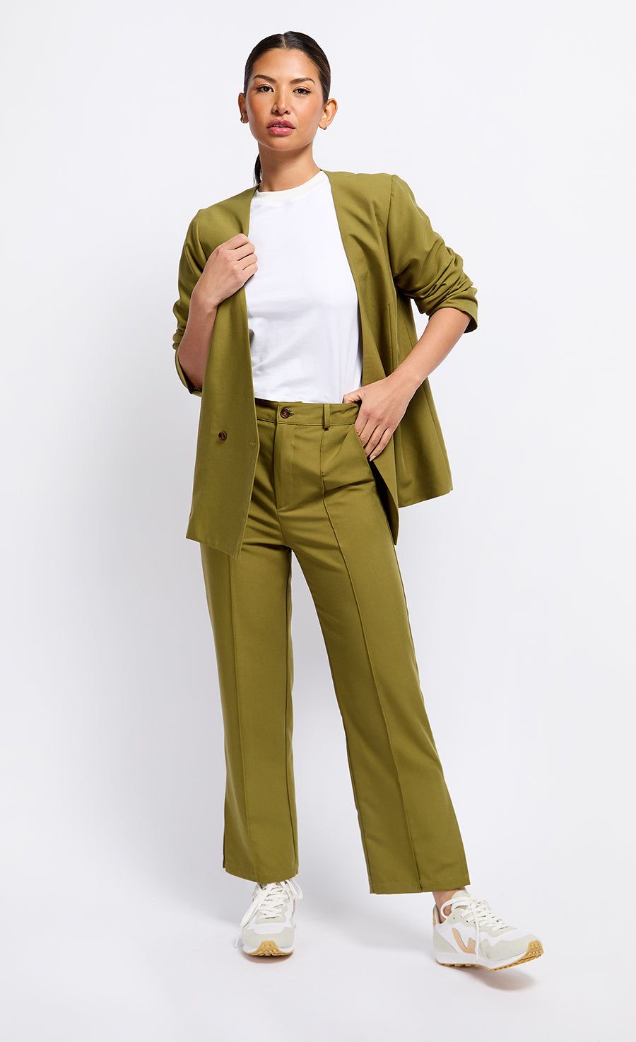 Little Mistress Olive Green Blazer