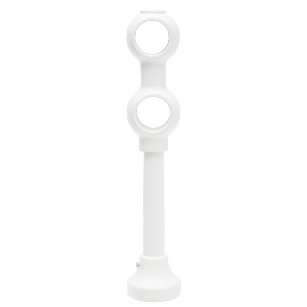 Support de tringle double à oeil en bois Blanc Ø28mm