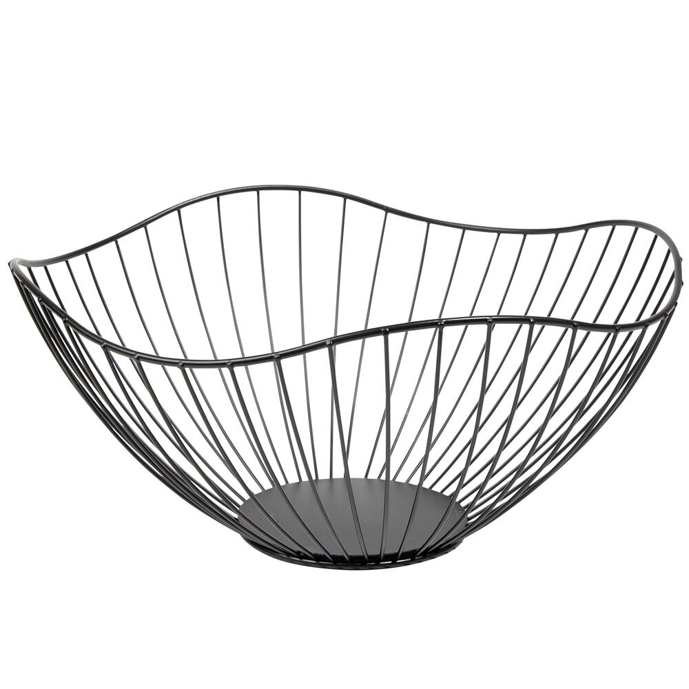 Corbeille à fruit en métal noir Ø26,5xH11cm