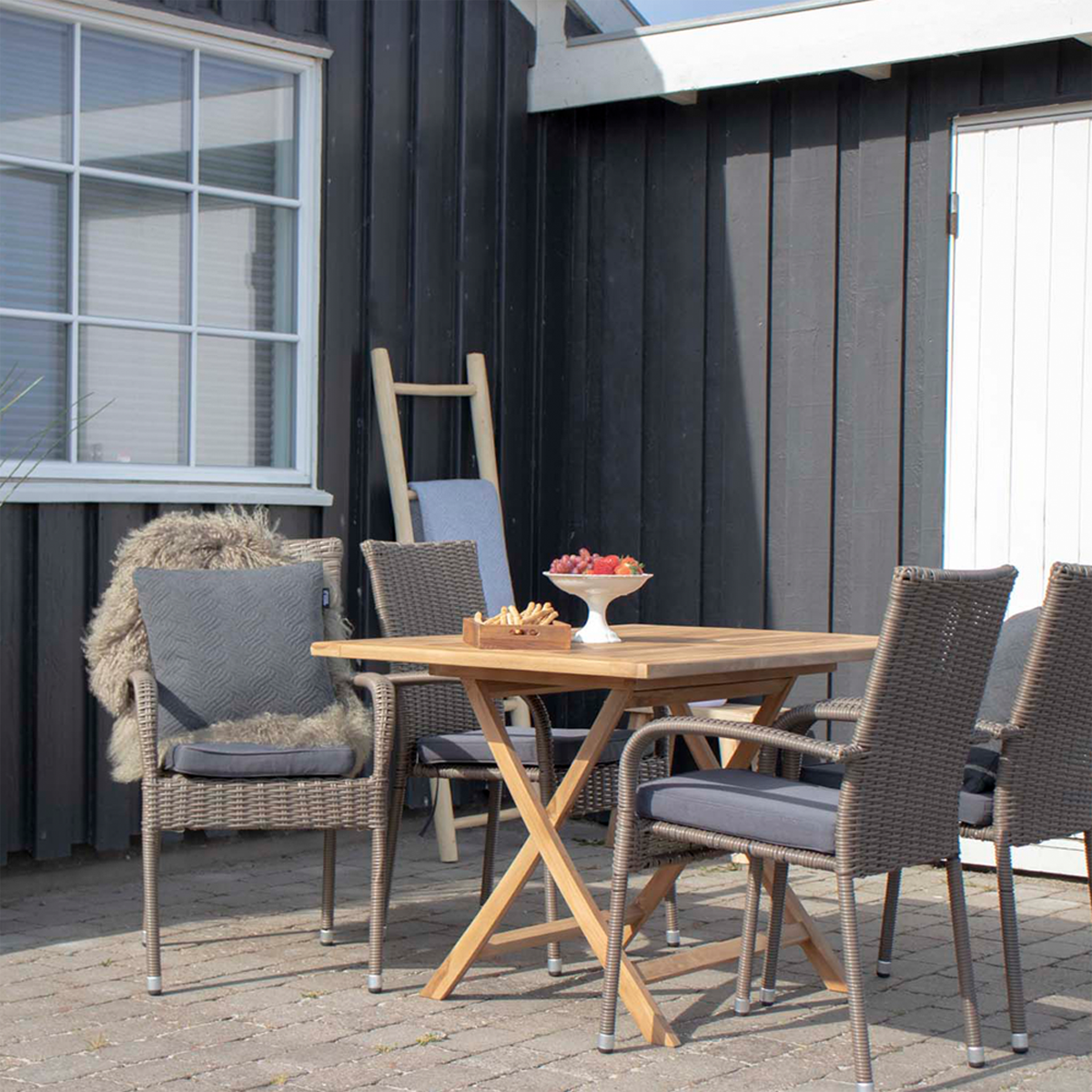 Artichok Jane inklapbare houten tuintafel - 120 x 80 cm