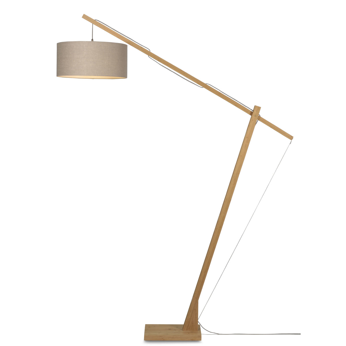 GOOD&MOJO vloerlamp Montblanc - bruin - Ø47cm