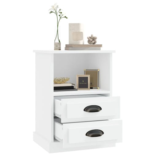 NNEVL Bedside Cabinets 2 pcs White 43x36x60 cm