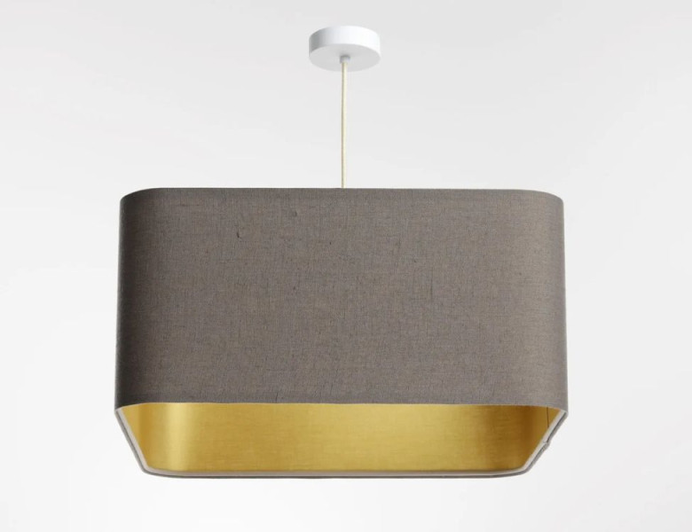 Lampa wisząca KWADRO LEN 002-40w20 beżowa/złota