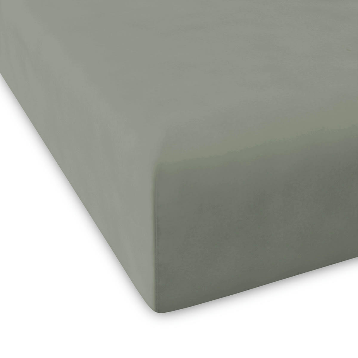 BJ PURE BIO - Drap-housse 100% coton percale vert 200x200+28 cm