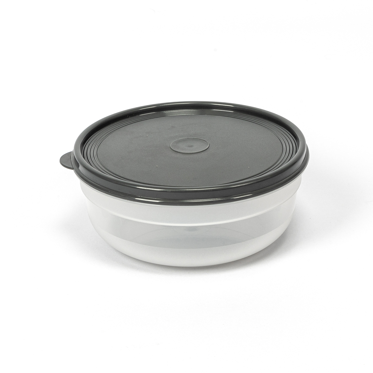 Caixa redonda com tampa cinza 1,3l