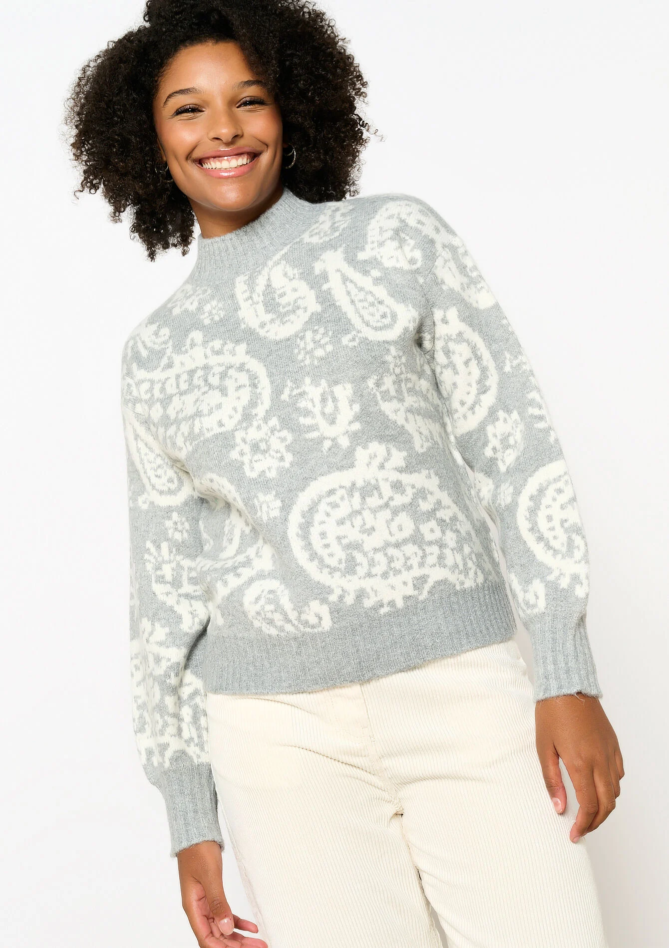 Trui met paisleyprint