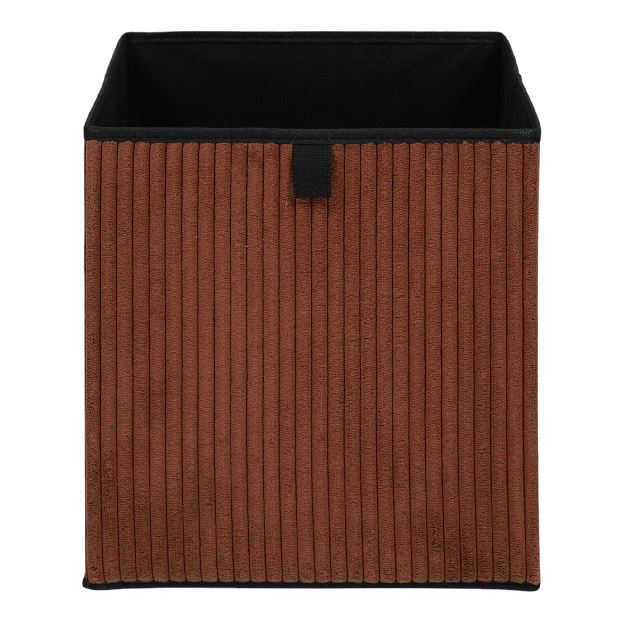 Cube de rangement pliable, velours c&ocirc;telé