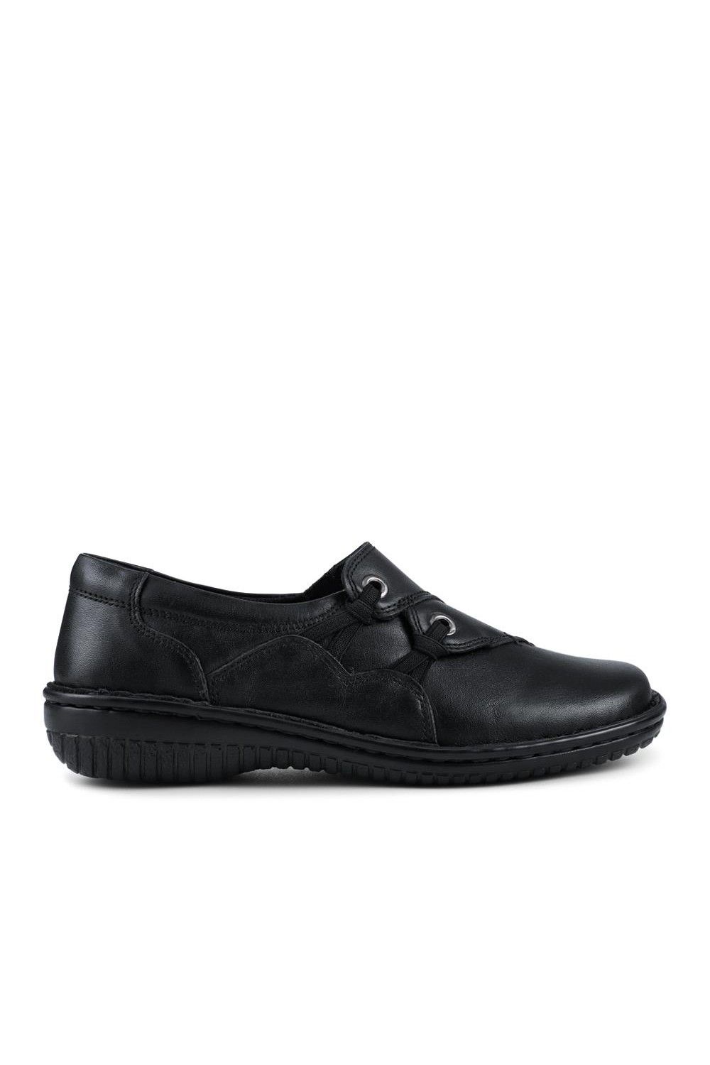 Pavers Loretta Wide Fit Leather Handmade Slip-Ons