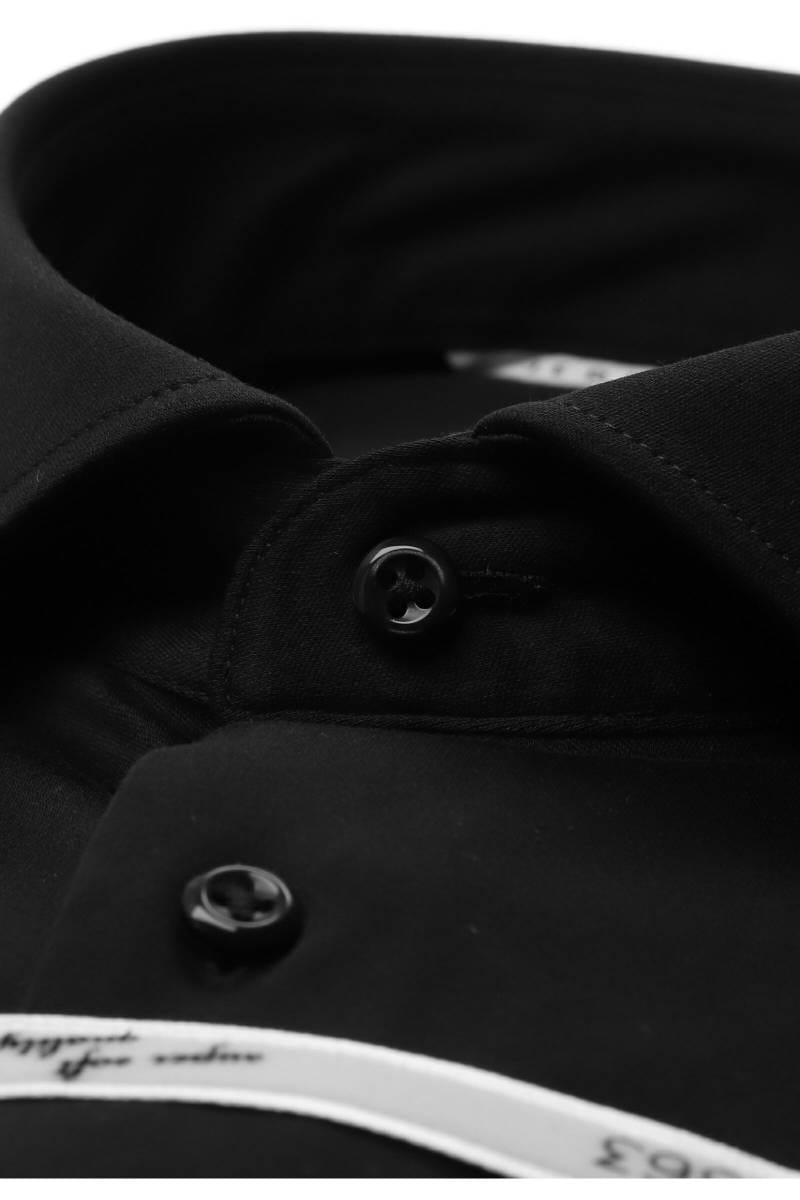 ETERNA 1863 Soft Tailoring Slim Fit Jerseyhemd schwarz, Einfarbig