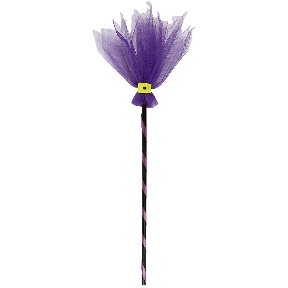 Balai de sorcière violet ou orange L.88 cm