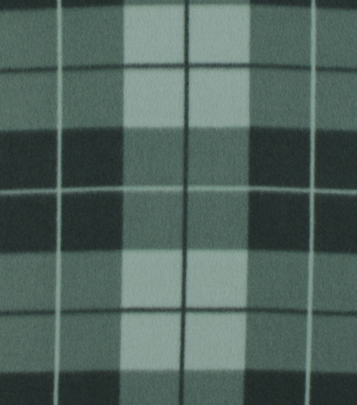 Green Box Plaid Blizzard Prints Fleece Fabric