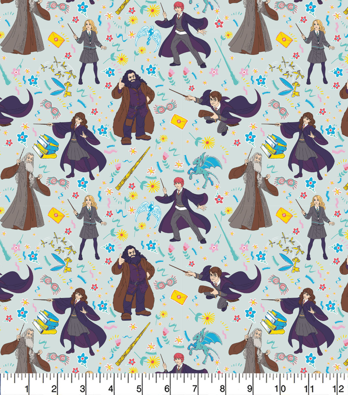 Harry Potter Magic Wand Toss Cotton Fabric