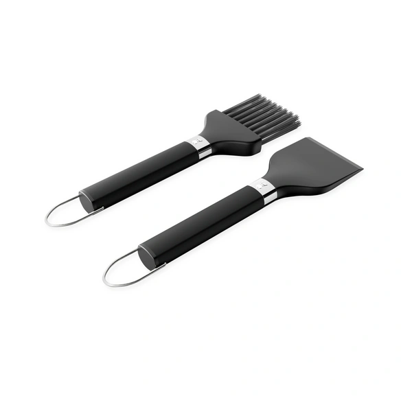 Grillreiniger, Kunststoff, 1 Schaber, 1 Bürste, schwarz