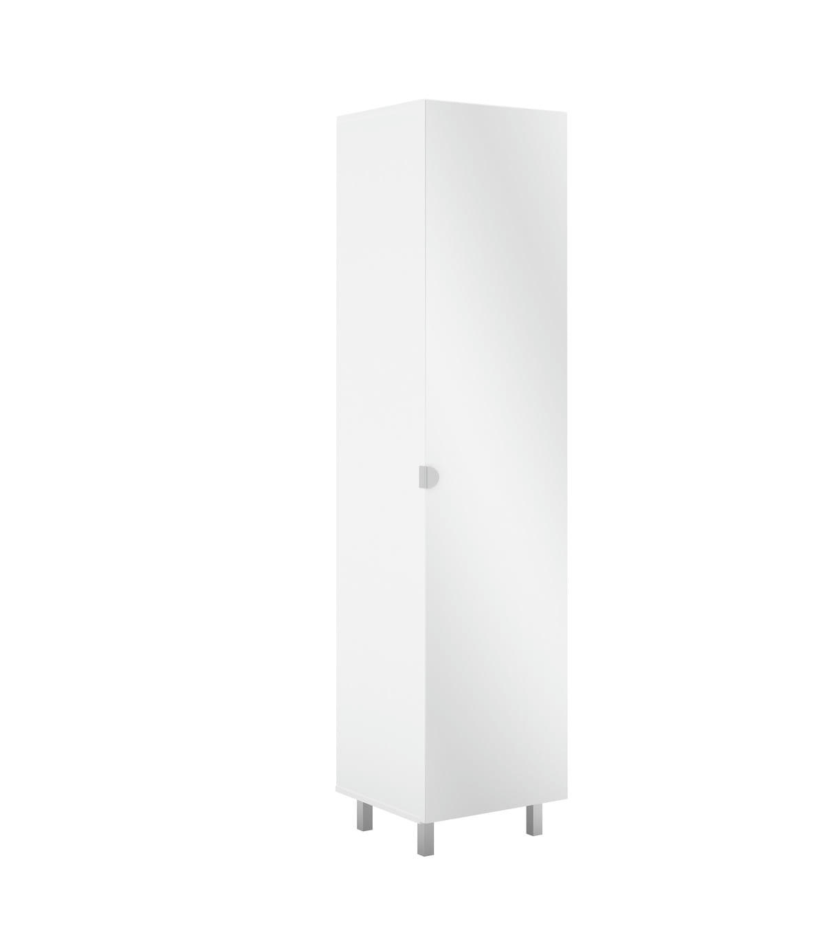 TARRAGONA - Colonne de Rangement avec Porte Miroir et 5 Étagères