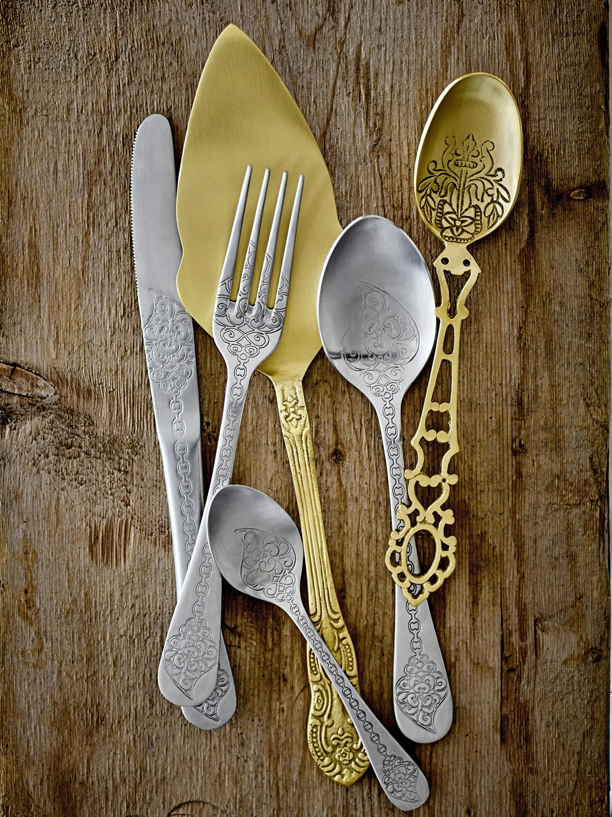 VIANA - Couverts de table en inox argentés