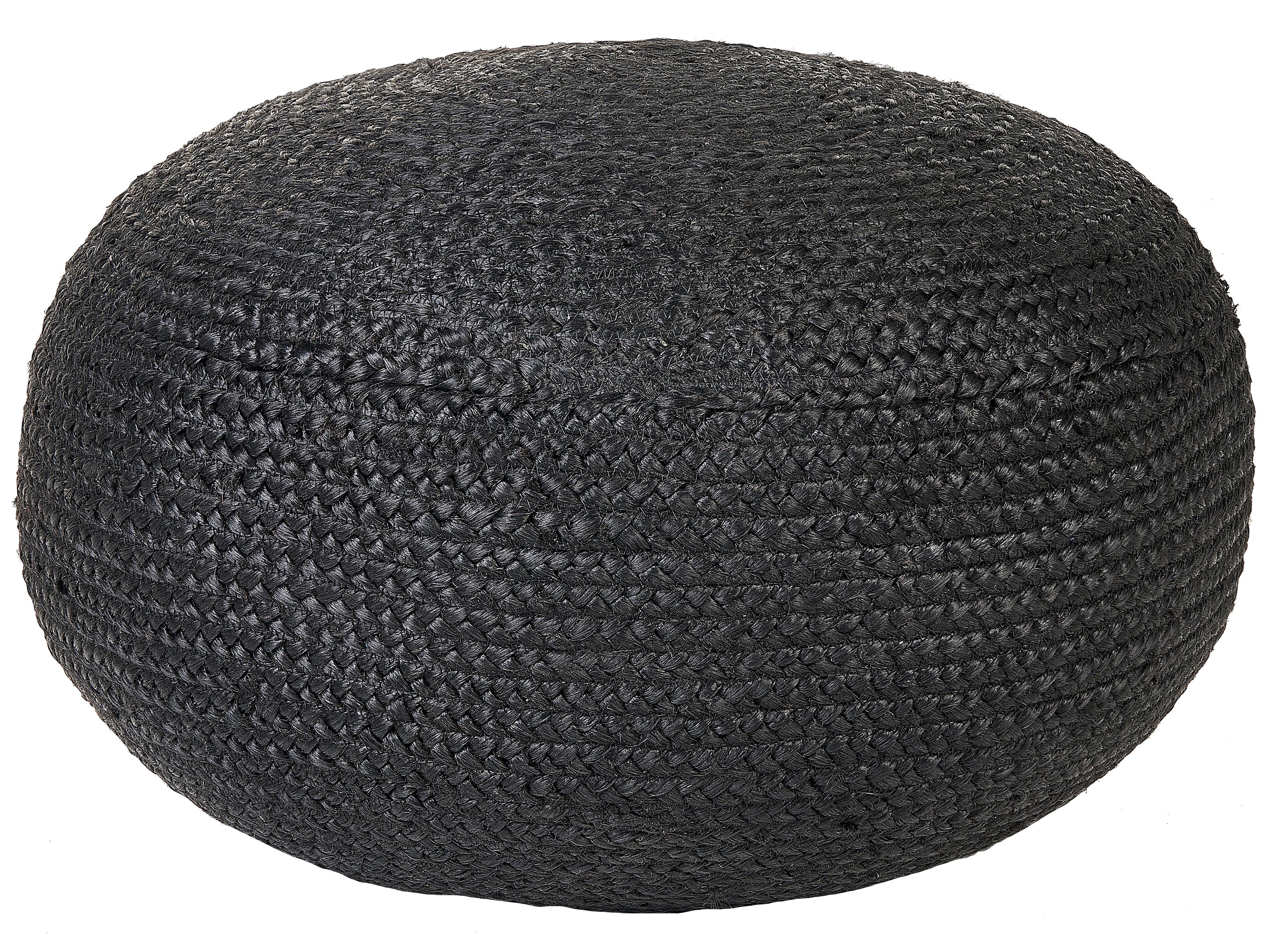 Pouffe DUKKI Jute Black