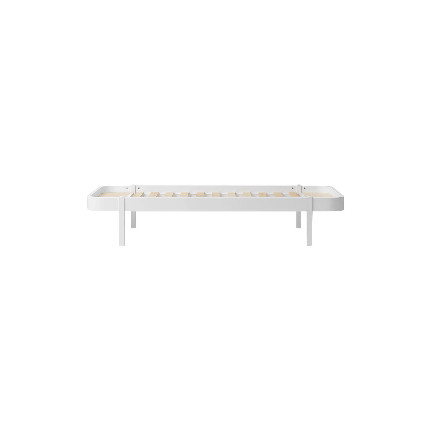 Wood lounger seng 90 cm, hvid