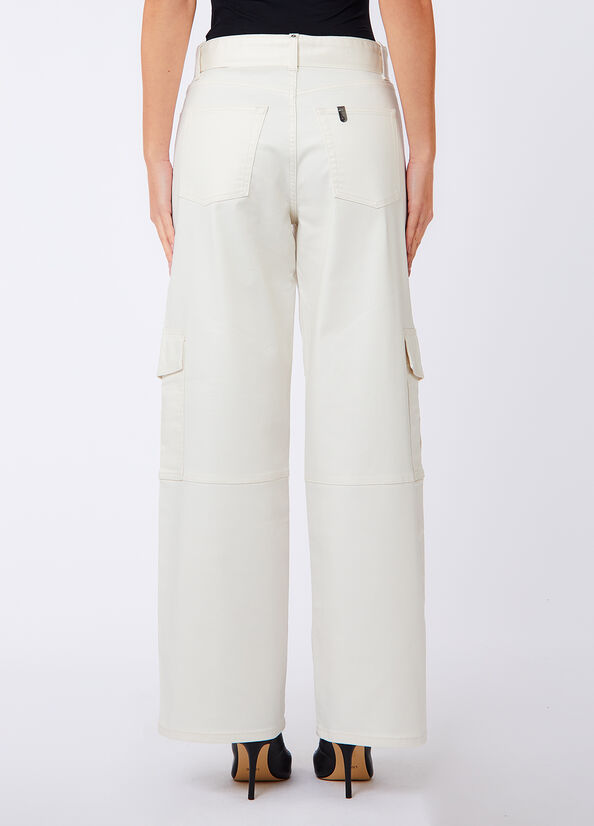 Pantaloni cargo in tessuto spalmato