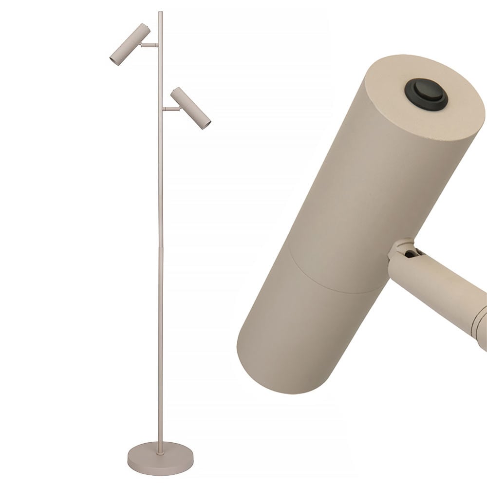 Freelight vloerlamp Undici - 2 lichts - 22 x 150  cm - beige