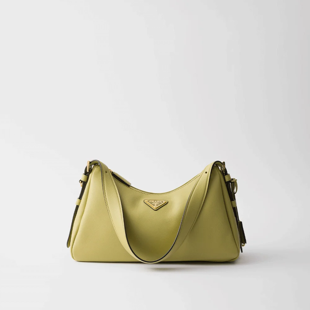 Prada Aimée large leather shoulder bag