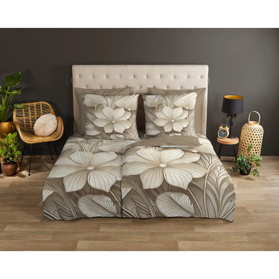 Good Morning Artdeco Dekbedovertrek Zand-1-persoons (140 x 200/220 cm)