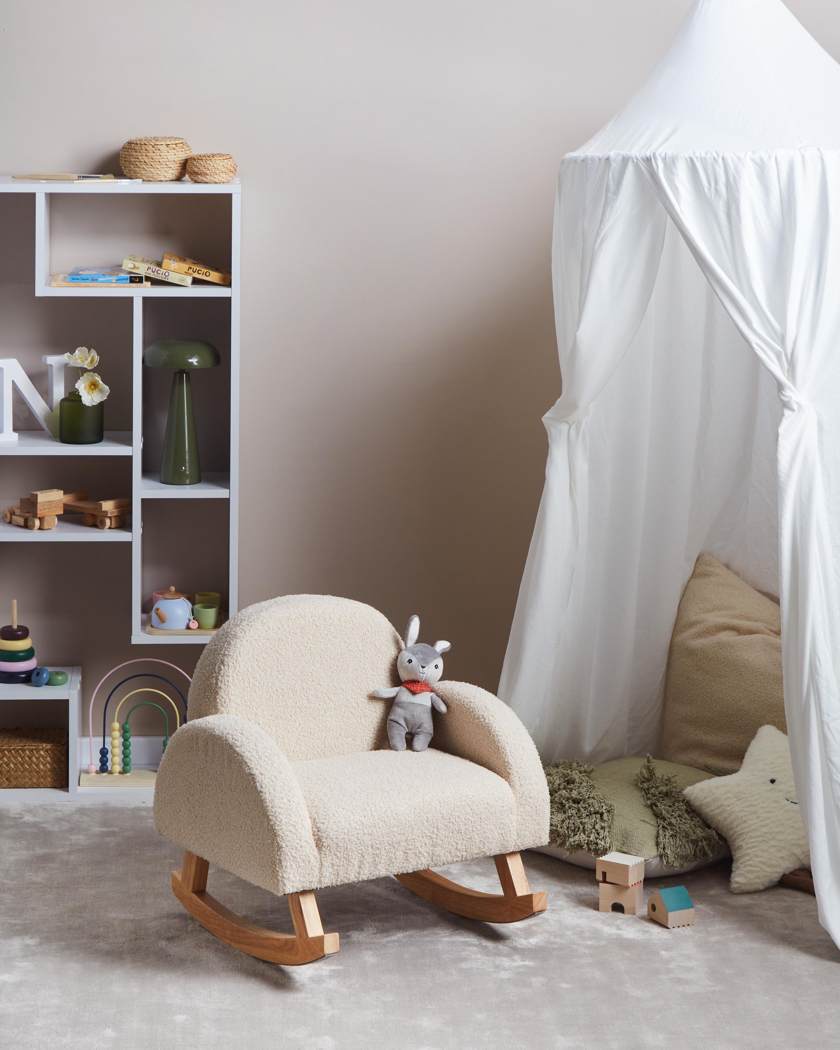 Kids Rocking Chair HUG Boucle Light Beige