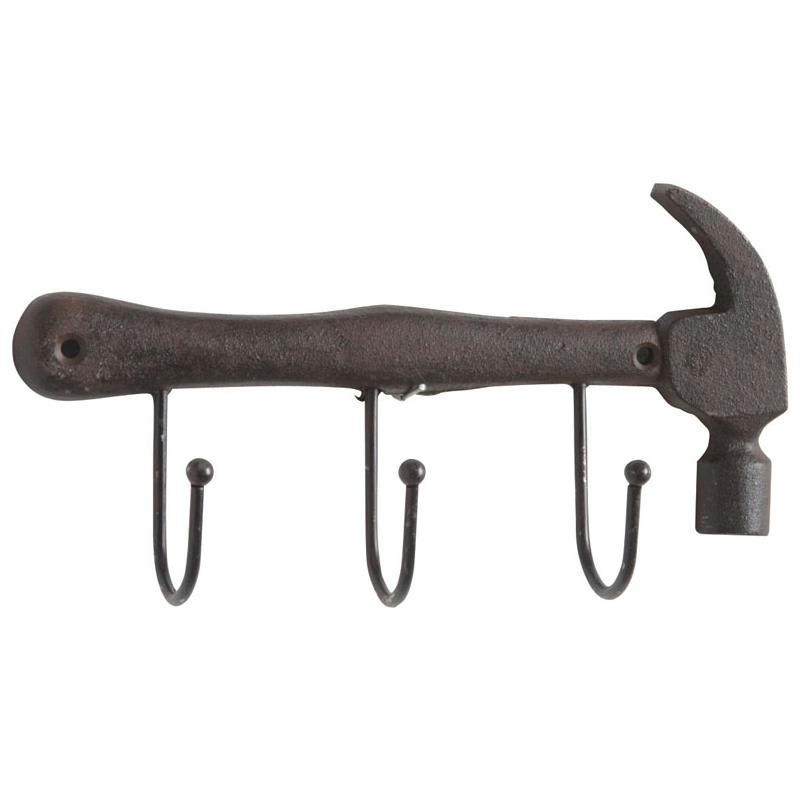 - Patère marteau 3 crochets en fonte