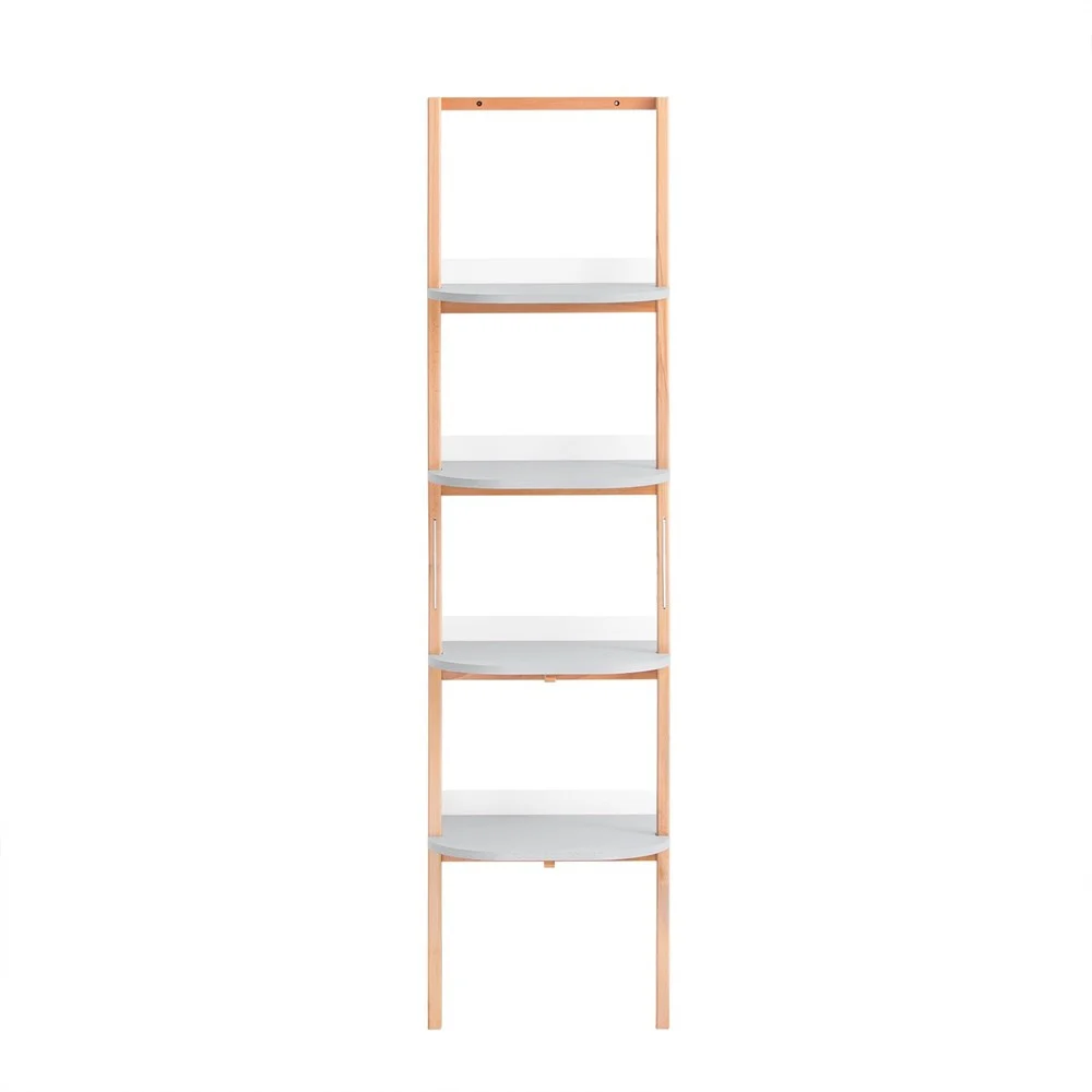 SoBuy Regał na książki z 4 półkami Jasnoszary 44x38x170cm HSTR02-K-HG