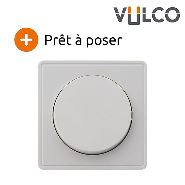 Bouton poussoir 10A en saillie - Blanc - Vulco - Zenitech