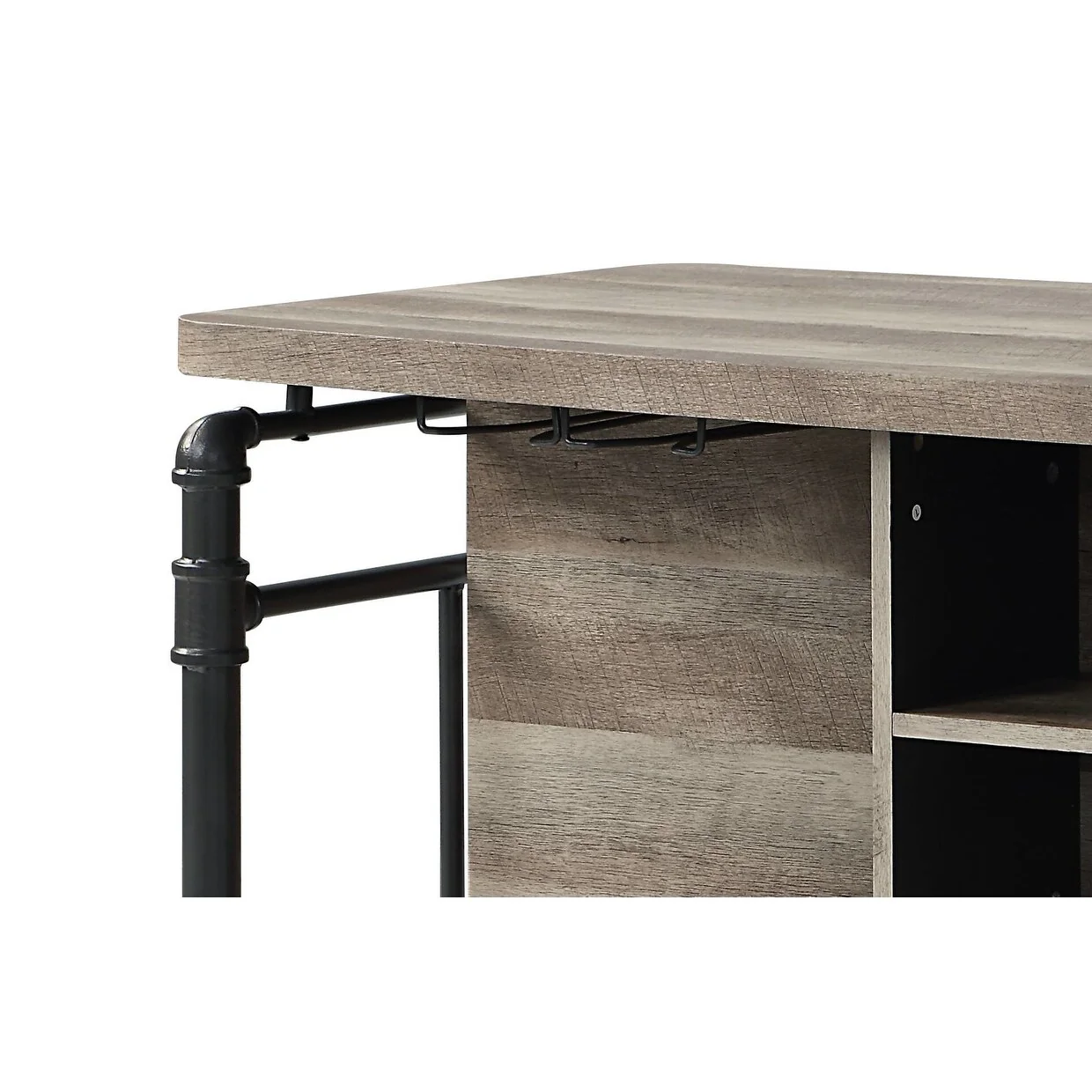 Edina Antique Oak & Sandy Gray Finish Counter Height Table(no include stool)