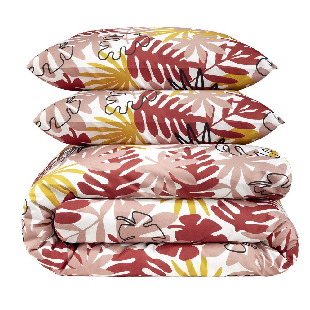 Parure de lit 220x240cm 2 personnes motifs imprimés 3 pièces (3 modèles)