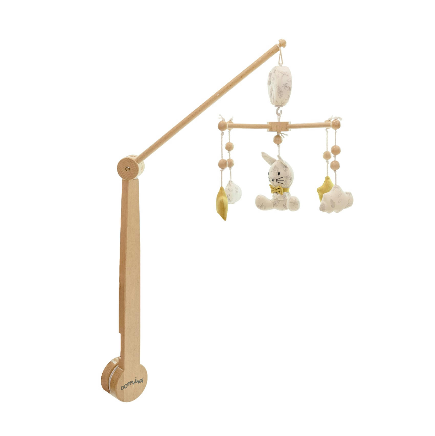 - Mobile musical bébé Leafy Bunny en coton Bois 40 cm