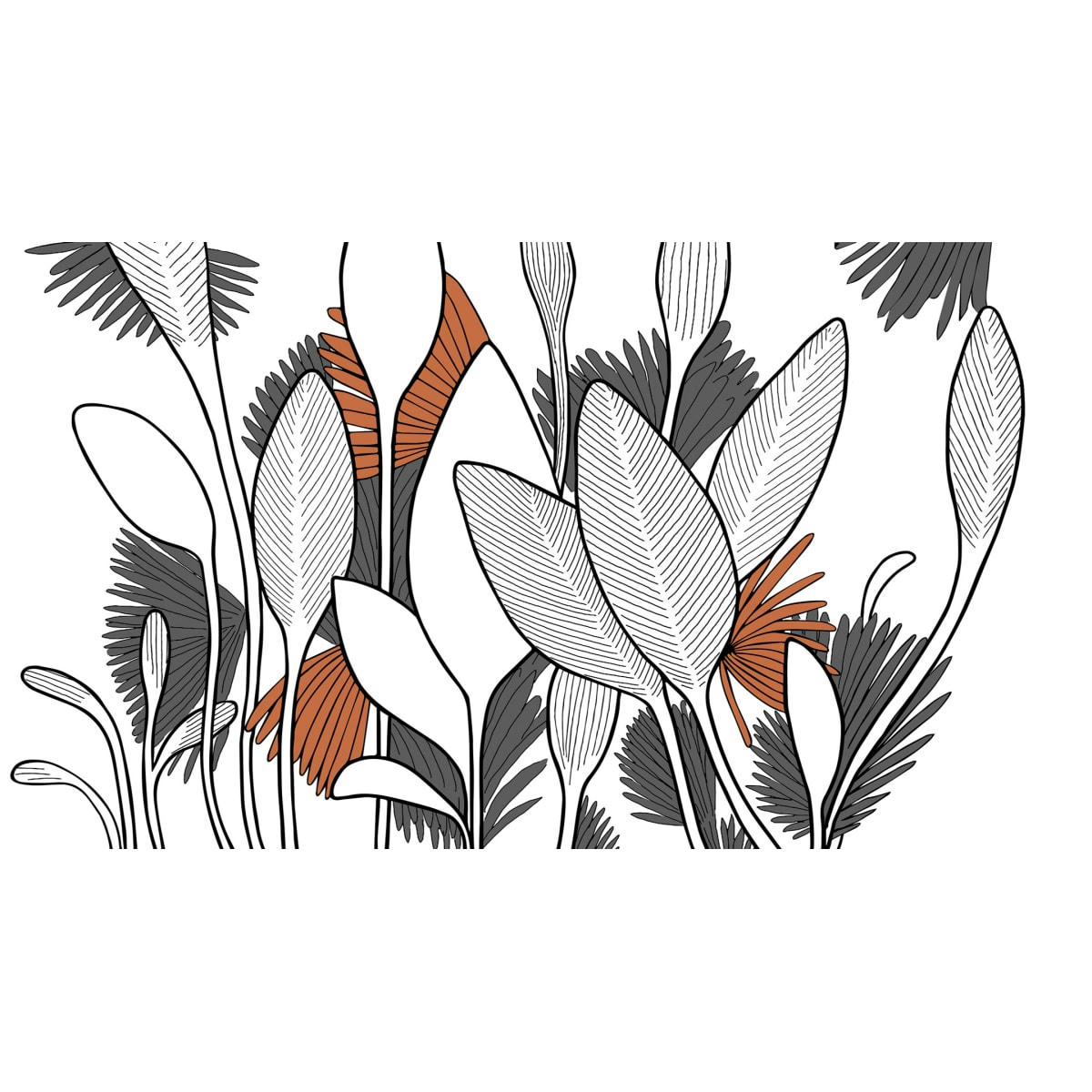 - Papier peint panoramique végétal 375 x 250 cm